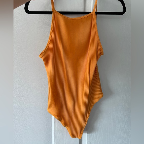 Wilfred Tops - Aritzia Wilfred Gold Body Suit High Neck